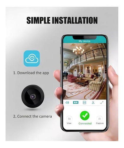 Mini Cámara Espía Ip Wifi A9, Batería Portátil Magnética, 1