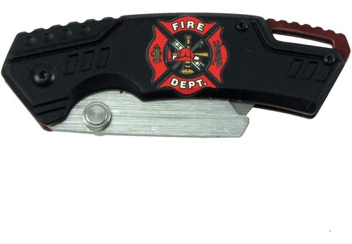 Cuchillo Plegable Multifuncion Hoja De Afeitar  Fire Dept 