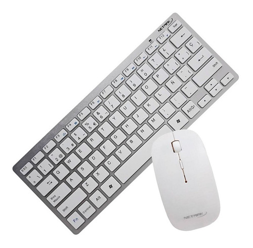 Combo Teclado Mouse Inalambrico Blanco Kb570w Netmak