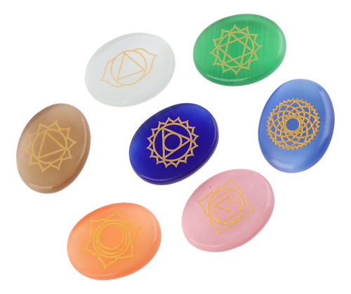 Chakra Palm Stone, 7 Unidades/conjunto De Cura Espiritual Gr