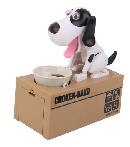 Perro Comer Dinero Ahorrar Dinero Caja