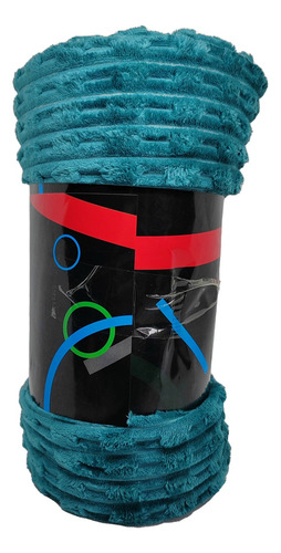Manta Plush Con Textura Varios Colores Plaza Y Media