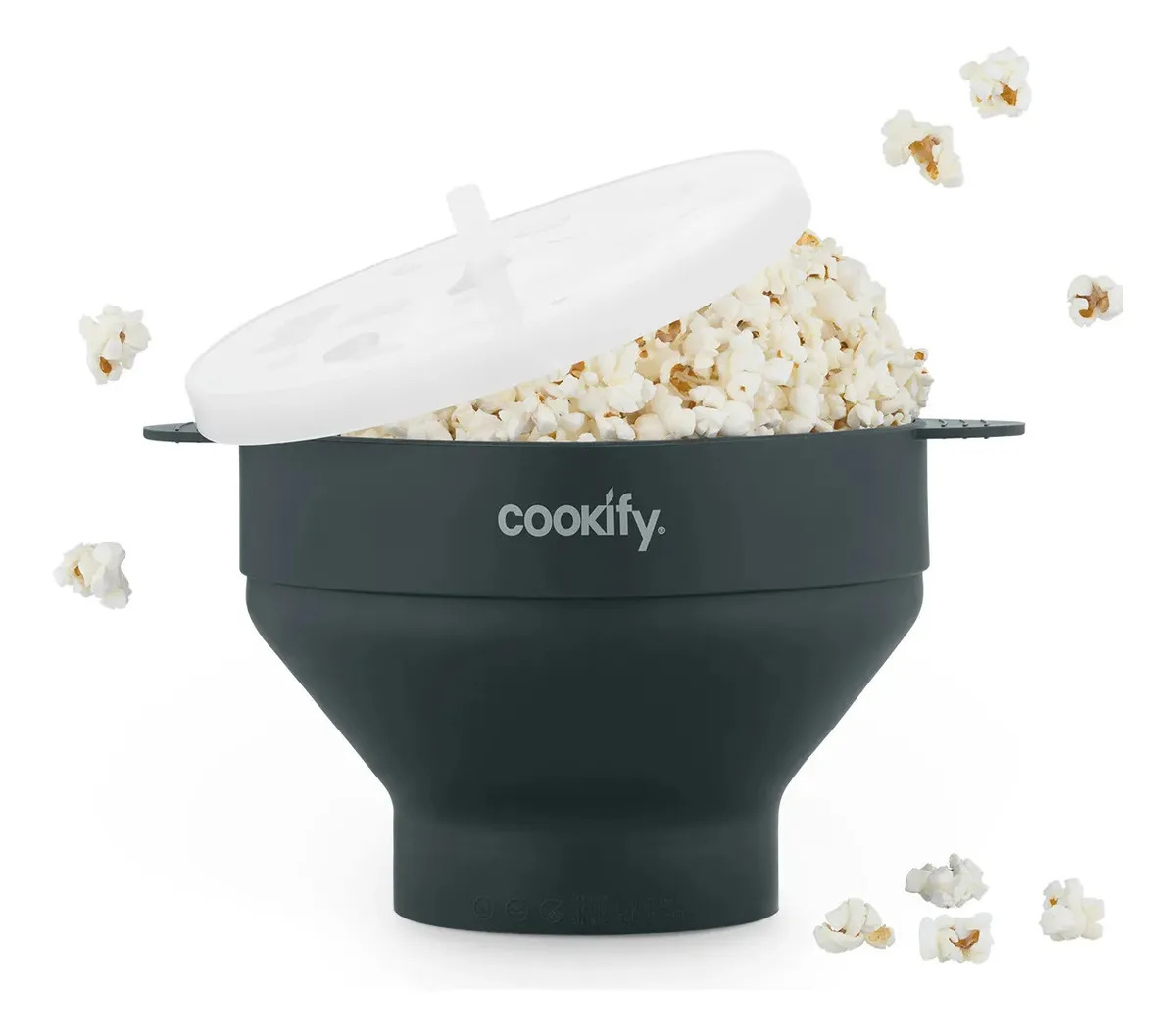 Palomera Silicona Cookify Palomitas Microondas Sin Aceite Color Gris oscuro