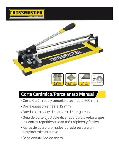 Corta Ceramico Porcelanato Manual 60 Cm Crossmaster