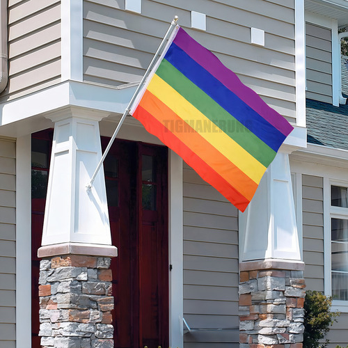 2pz Bandera Lgbt 150x90cm + Gis Arcoíris Pride Marcha Gay