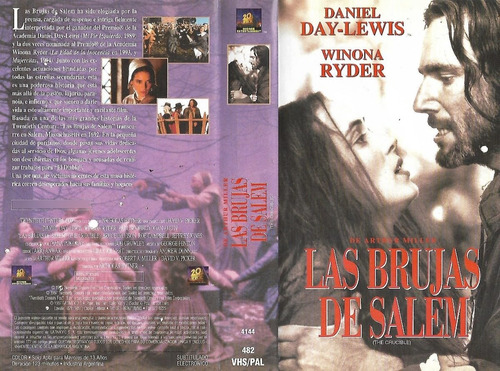 Las Brujas De Salem Vhs Daniel Day-lewis Winona Ryder