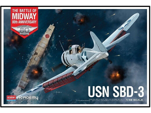 Douglas Usn Sbd-3 Battle Of Midway Esc 1:48 Academy 12345