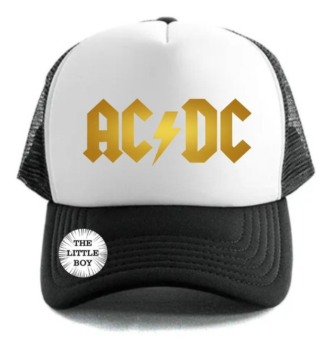 Gorra Trucker Frente Blanco Acdc Adulto