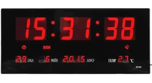 Relógio De Parede Gigante Painel Led Digital Calendário Hora