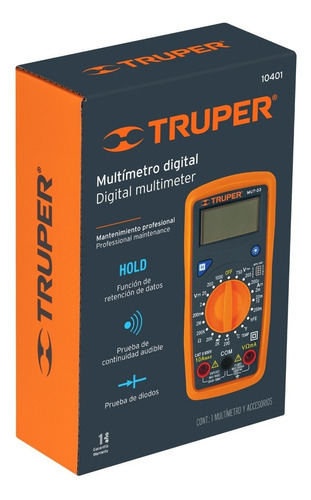 Multimetro Digital Prof. 750 V - Truper 10401