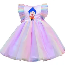 Comprar Vestido Tutu Arcoíris Con Lazo Lila Niñas