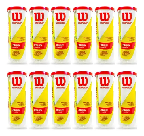 12 Tubos De 3 Pelotas Tenis Wilson Championship Extra Duty