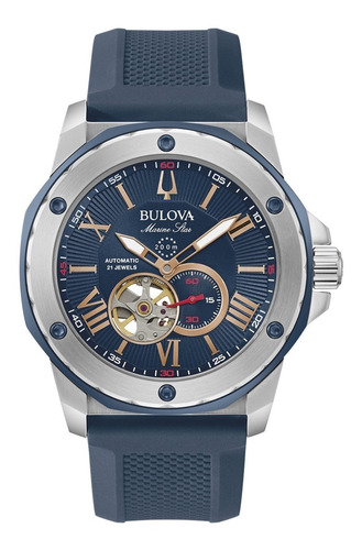 98a282 Reloj Bulova Marine Star Automatic Azul 