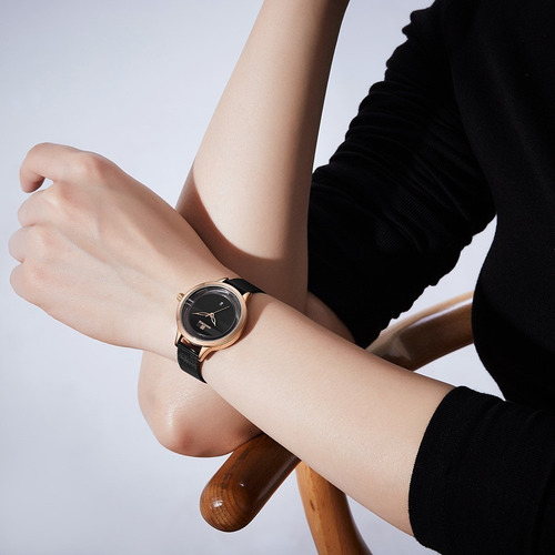 Relógio De Pulso Feminino 5014 Elegante Em Aço Inoxidável Pr