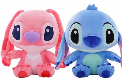 Peluche Stitch 25 Cm Muy Suaves Personaje Lilo Y Stitch Color Angel Rosa