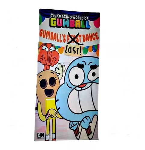 Toalha Gumball personagem personalizada com nome