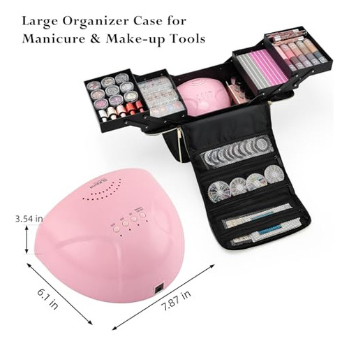 Caja De Maquillaje Suave Con Cremallera Oro Rosa