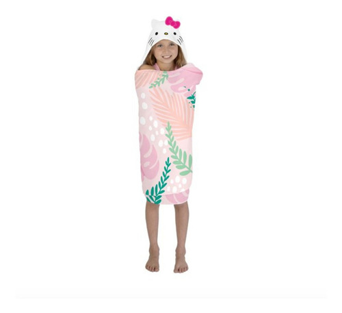 Toalla De Baño Hello Kitty Con Gorro Para Niñas *sk