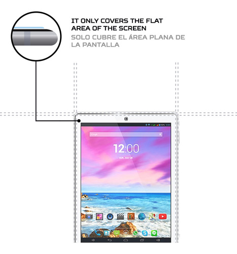 Protector Mica Pantalla Para Tablet Spc Glow 9.7