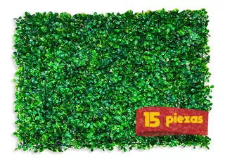 Muro Verde Follaje Artificial Jardin Vertical Sintetico 15pz