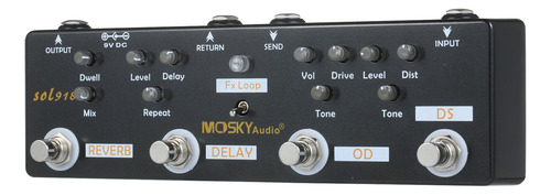 Pedal Multi Efecto Mosky Sol918 Transformador Incluido