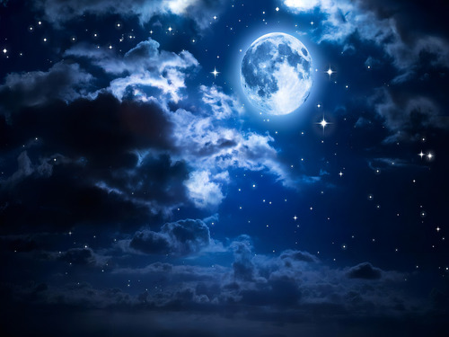 Papel De Parede Lua Noite Nuvens Estrelas 3d 7,50m² Lua16