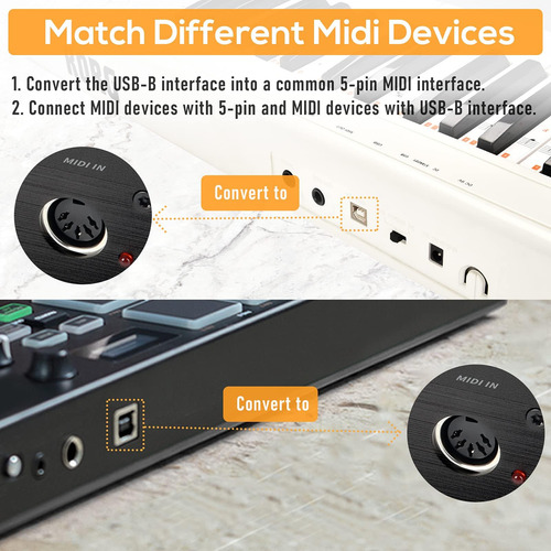 Interfaz Midi Host Midi De Camola Usb Y 1-out, Box De Host