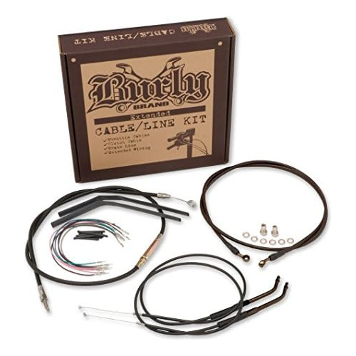 Brand Black 14  Ape Hanger Cable/brake/wiring Kit B30-1...