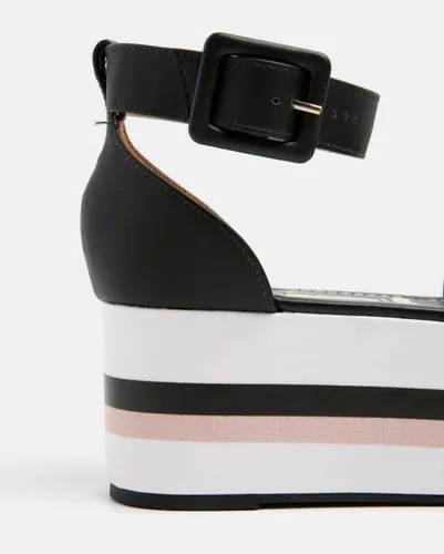 Sandália flatform vizzano sola listrada sales