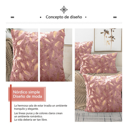 Dos Piezas De Funda De Cojín De Felpa Para Sala De Estar Lila