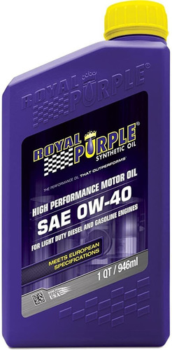 Royal Purple Motor Oil 11484 Sae 0w-40