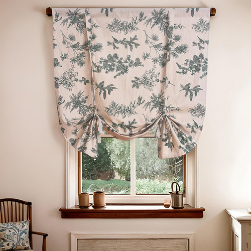 Cortina De Vajilla Floral Cortina Pequeña 80 Cmx140 Cm