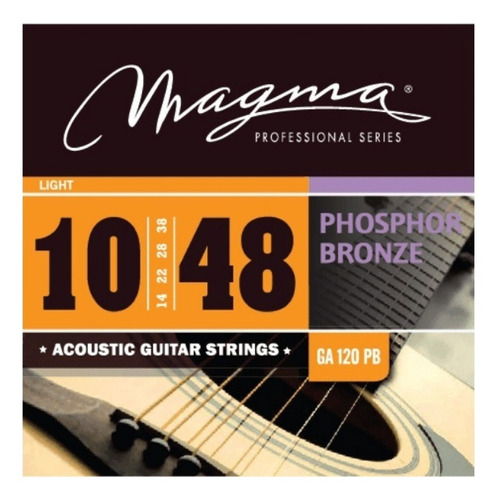 Encordado Guitarra Acustica Magma Ga130pb 11/52 Fosf Bronce