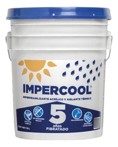 Impercool Impermeabilizante Fibratado 5 Años 19l - Cemix
