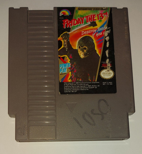 Friday The 13th Nes (viernes 13) Original No Clon/repro (Usado)