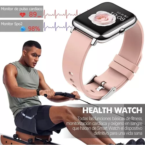 Reloj Bluetooth Smart Watch Inteligente Táctil Mujer Running Color de la  caja Plateado Color de la