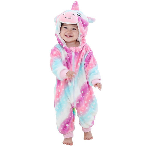 Mameluco Pijama Kigurumi De Unicornio Para Bebé, Niño