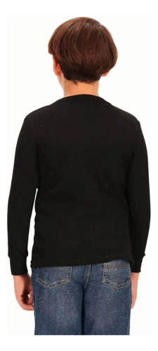 Camiseta Térmica Mota Talla 16 Color Negro Pack X2 Mt4454
