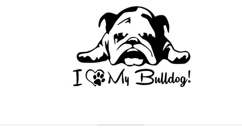 Sticker De Vinilo Perrito Bulldog Francés Para Auto Ventana 