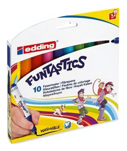 Marcadores Edding Infantil Grueso E14 10 Colores Funtastics