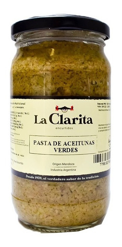 Pasta De Aceitunas Verdes 300g- La Clarita (kosher)