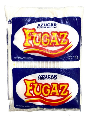 Azucar Fugaz Común De 1kg, Pack 10u