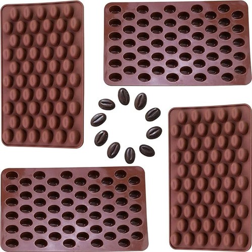 Paquete 4 55 Mini Moldes Granos Chocolate Caramelos Cubitos