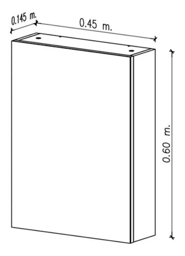 Imagen 2 de 8 de Botiquín Espejo Liso Organizador Amube 8841 Blanco 60x45 Cm