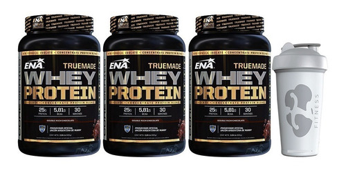 True Made Whey Protein Ena 3 X 2 Lb + Vaso Isolate Concentra