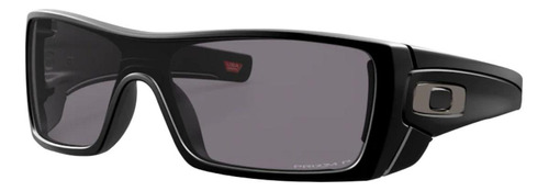 Óculos de sol polarizados Oakley Batwolf Standard armação de o matter cor matte black, lente grey de plutonite prizm, haste matte black de o matter - OO9101