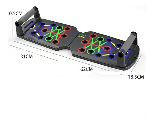 Tabla Push Up Lagartijas Crossfit Gym Ejercicio Color Negro Negro