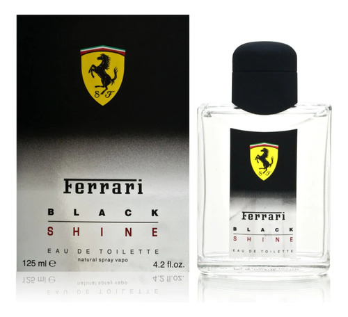 Perfume Ferrari Black Shine 125ml. Para Caballeros