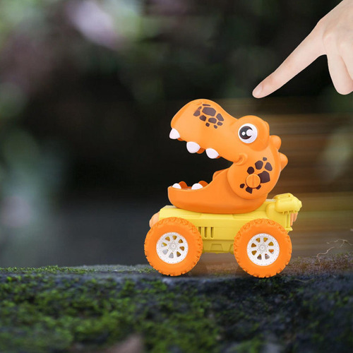 Lindo Coche De Dinosaurios Modelo De Aprendizaje Tire Hacia