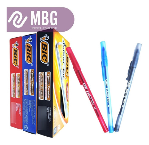 Imagen 2 de 8 de Bolígrafo Birome Bic Round Stick X36 Unidades